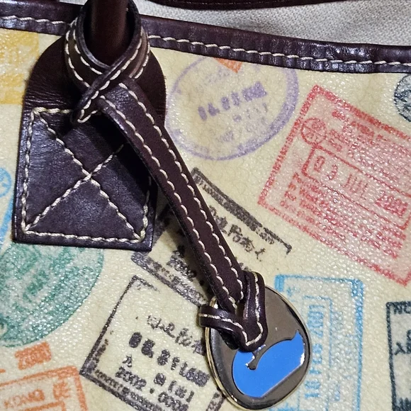 Dooney & Bourke Multicolor Travel Stamp Tote - Picture 3 of 8